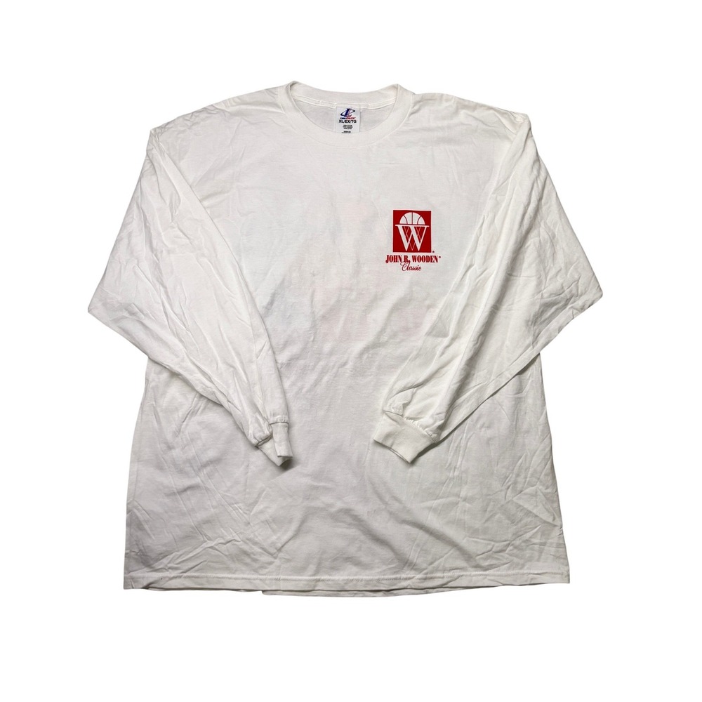 Logo Athletic T-Shirt Mens XL White John Wooden Classic Long Sleeve NEW‎